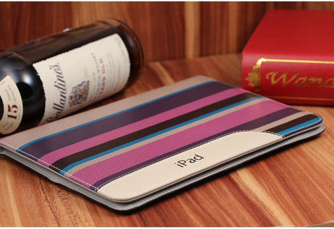 Fashion Stripes Leather Case & Cover